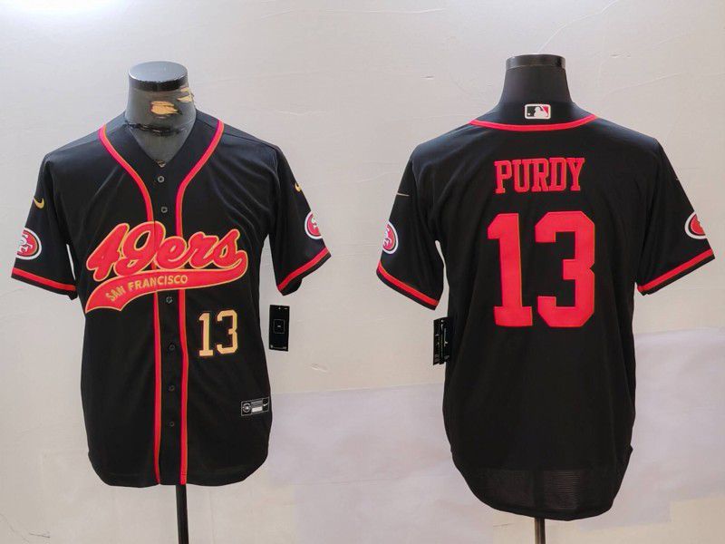 Men San Francisco 49ers #13 Purdy Black gold Joint Name 2024 Nike Limited NFL Jersey style 2->san francisco 49ers->NFL Jersey